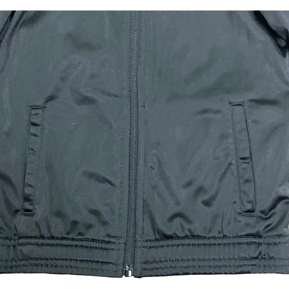 NWOT PUMA Boys Full Zip Track Jacket SIZE 5 Black Neon Yellow LOGO Pockets